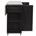 Isola per cucina da esterno in legno di abete con piano pieghevole in acciaio inox e contenitore