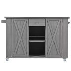Isola per cucina da esterno in legno di abete con piano pieghevole in acciaio inox e contenitore