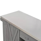 Isola per cucina da esterno in legno di abete con piano pieghevole in acciaio inox e contenitore