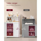 Mobiletto da bagno, armadietto da terra con 2 ante, 2 ripiani regolabili, 30 x 60 x 100 cm