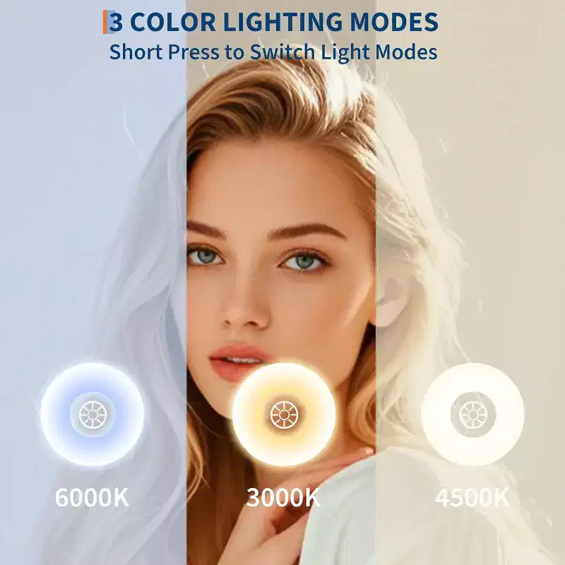 Specchio da Bagno a LED ad Arco, Specchio da Bagno Oro, Anti-Appannamento, Specchio da Parete, Luminosità Dimmerabile, 3 Temperature di Colore