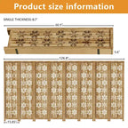 Divisorio pieghevole in legno a 4 ante da 170 cm | Schermo per la privacy a persiana in paulownia
