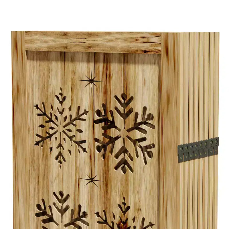 Divisorio pieghevole in legno a 4 ante da 170 cm | Schermo per la privacy a persiana in paulownia