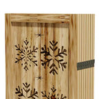 Divisorio pieghevole in legno a 4 ante da 170 cm | Schermo per la privacy a persiana in paulownia