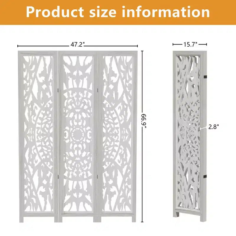 Divisorio pieghevole in legno a 4 ante da 170 cm | Schermo per la privacy a persiana in paulownia