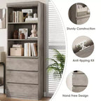 Organizzatore per giocattoli per bambini con cassetto scorrevole | Baule portagiochi moderno in legno | Bianco