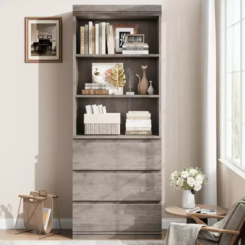Organizzatore per giocattoli per bambini con cassetto scorrevole | Baule portagiochi moderno in legno | Bianco