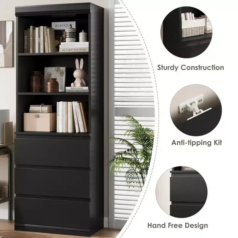 Organizzatore per giocattoli per bambini con cassetto scorrevole | Baule portagiochi moderno in legno | Bianco