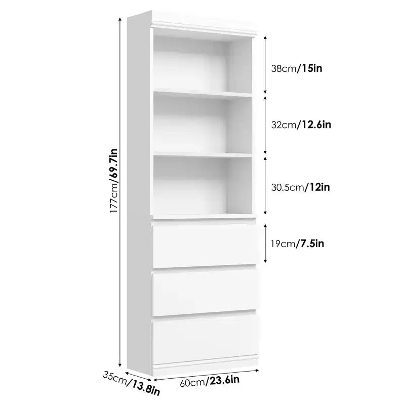 Organizzatore per giocattoli per bambini con cassetto scorrevole | Baule portagiochi moderno in legno | Bianco