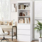Organizzatore per giocattoli per bambini con cassetto scorrevole | Baule portagiochi moderno in legno | Bianco