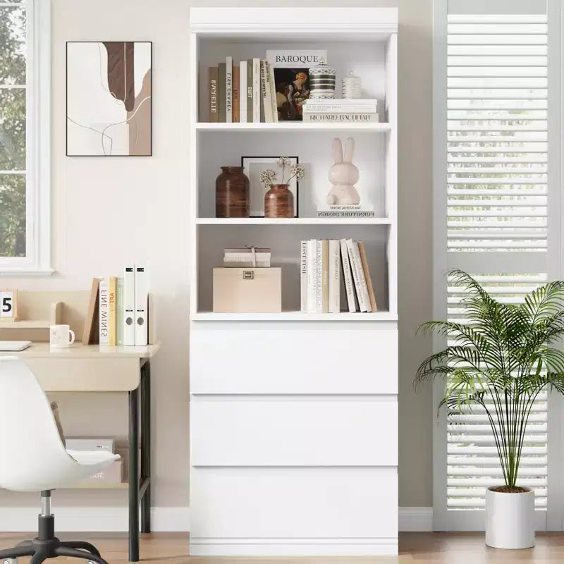 Organizzatore per giocattoli per bambini con cassetto scorrevole | Baule portagiochi moderno in legno | Bianco