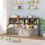 Libreria per bambini, contenitore giocattoli per bambini, mobile portaoggetti per giocattoli con libreria, adatto per sala giochi, camera da letto, cameretta, aula