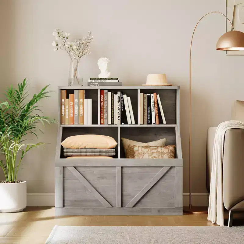Libreria per bambini, contenitore giocattoli per bambini, mobile portaoggetti per giocattoli con libreria, adatto per sala giochi, camera da letto, cameretta, aula