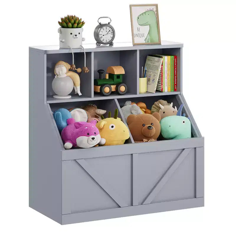 Libreria per bambini, contenitore giocattoli per bambini, mobile portaoggetti per giocattoli con libreria, adatto per sala giochi, camera da letto, cameretta, aula