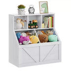 Libreria per bambini, contenitore giocattoli per bambini, mobile portaoggetti per giocattoli con libreria, adatto per sala giochi, camera da letto, cameretta, aula