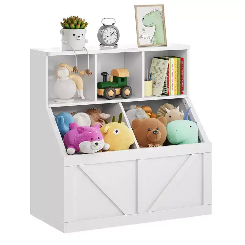 Libreria per bambini, contenitore giocattoli per bambini, mobile portaoggetti per giocattoli con libreria, adatto per sala giochi, camera da letto, cameretta, aula
