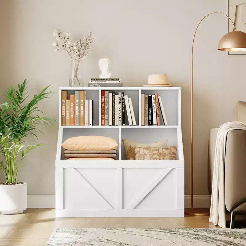 Libreria per bambini, contenitore giocattoli per bambini, mobile portaoggetti per giocattoli con libreria, adatto per sala giochi, camera da letto, cameretta, aula