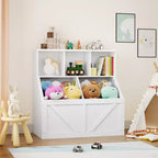 Libreria per bambini, contenitore giocattoli per bambini, mobile portaoggetti per giocattoli con libreria, adatto per sala giochi, camera da letto, cameretta, aula