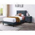 Okak Twin-Size Velvet Upholstered Platform Bed with Wooden Slatted Frame,Modern Small Single Bed for Bedroom,Kids Room
