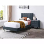 Okak Twin-Size Velvet Upholstered Platform Bed with Wooden Slatted Frame,Modern Small Single Bed for Bedroom,Kids Room