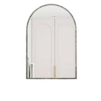 Specchio ad arco vintage 36X24IN con cornice in metallo, specchio da bagno effetto invecchiato, specchio da parete per bagno, ingresso, camera da letto