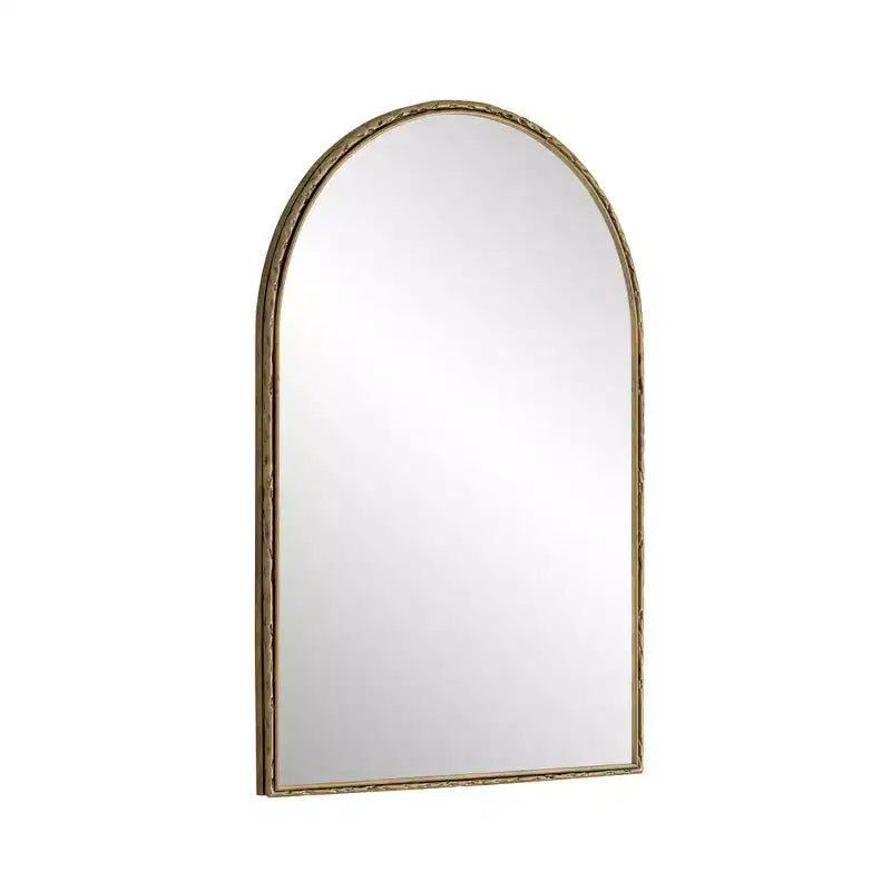 Specchio ad arco vintage 36X24IN con cornice in metallo, specchio da bagno effetto invecchiato, specchio da parete per bagno, ingresso, camera da letto