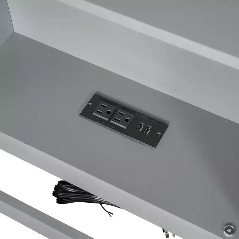 Letto a pavimento in legno Twin XL con armadietti e porte USB, letto a pavimento Montessori per bambini con recinzione