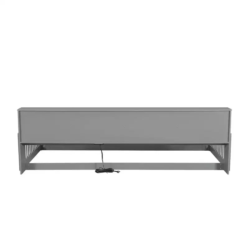 Letto a pavimento in legno Twin XL con armadietti e porte USB, letto a pavimento Montessori per bambini con recinzione