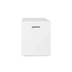 Organizzatore porta giocattoli per bambini con cassetto scorrevole, Baule giocattoli in legno moderno con ruote, Grande contenitore estraibile - Bianco