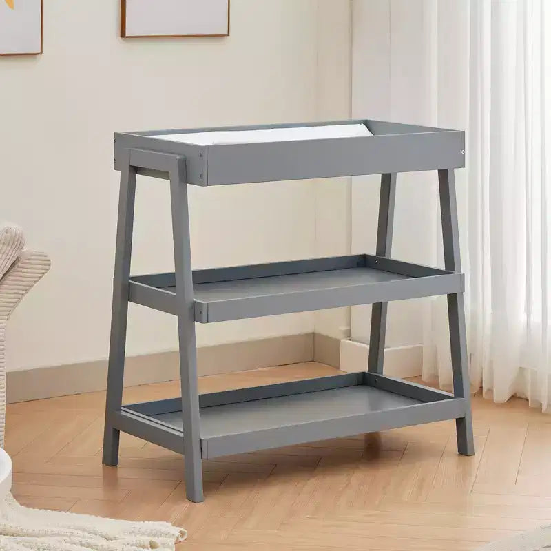 Portable Baby Changing Table with Changing Pad, 2-Tier Storage Shelves, Diaper Changing Station for Infants and Babies, Compact and Convenient Design