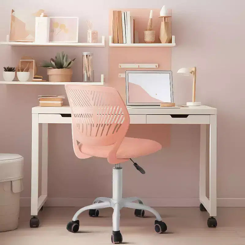 Sedia da ufficio ergonomica con schienale in PP e base in metallo | Altezza regolabile | Blu