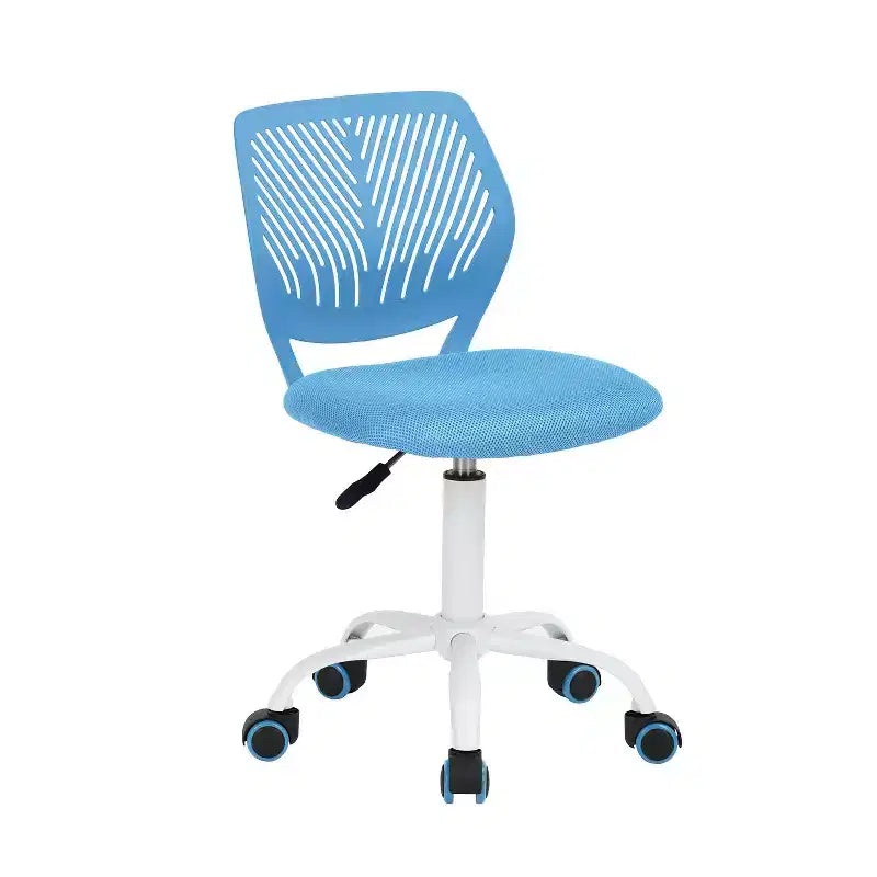 Sedia da ufficio ergonomica con schienale in PP e base in metallo | Altezza regolabile | Blu