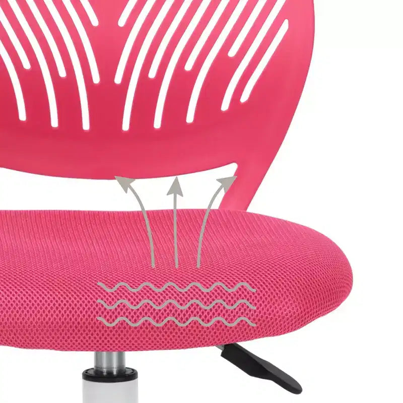 Sedia da ufficio ergonomica con schienale in PP e base in metallo | Altezza regolabile | Blu