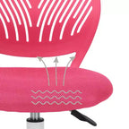 Sedia da ufficio ergonomica con schienale in PP e base in metallo | Altezza regolabile | Blu