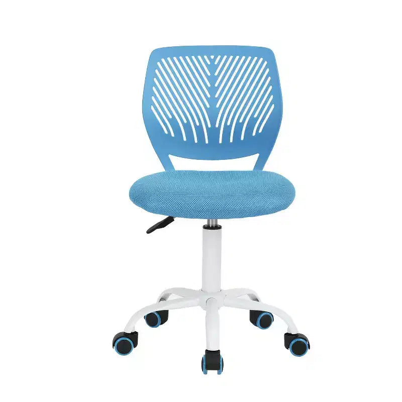 Sedia da ufficio ergonomica con schienale in PP e base in metallo | Altezza regolabile | Blu