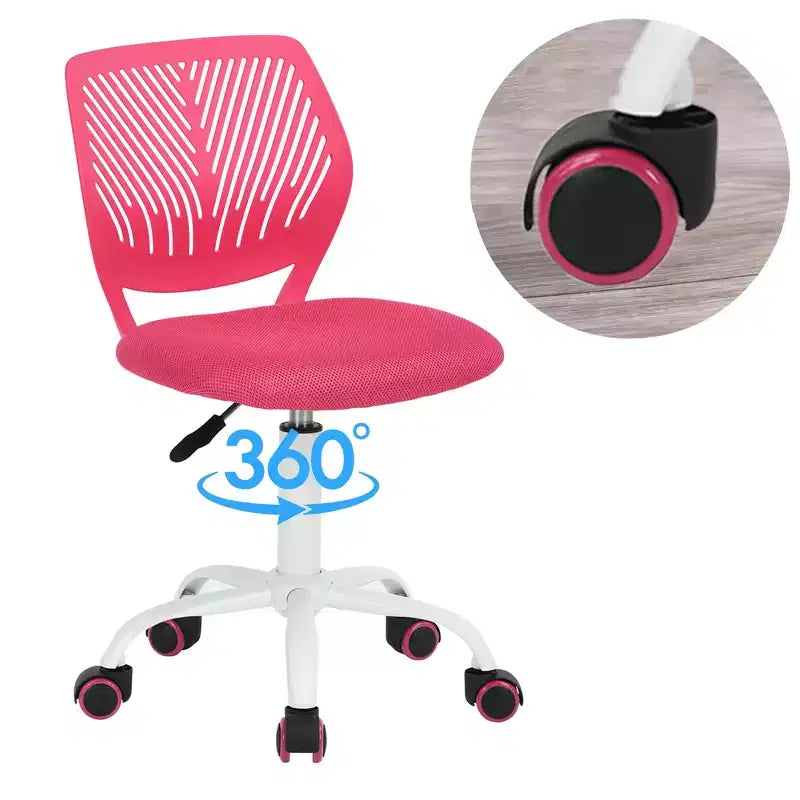 Sedia da ufficio ergonomica con schienale in PP e base in metallo | Altezza regolabile | Blu