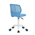 Sedia da ufficio ergonomica con schienale in PP e base in metallo | Altezza regolabile | Blu