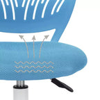 Sedia da ufficio ergonomica con schienale in PP e base in metallo | Altezza regolabile | Blu