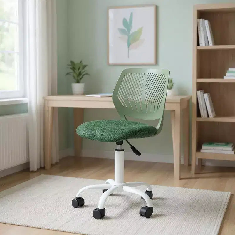 Sedia da ufficio ergonomica con schienale in PP e base in metallo | Altezza regolabile | Blu