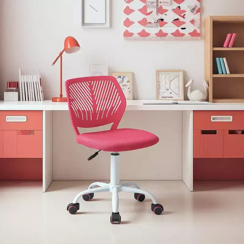 Sedia da ufficio ergonomica con schienale in PP e base in metallo | Altezza regolabile | Blu