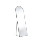 HomeRoots 63 Black Metal Arch Freestanding and Wall Mount Framed Full Length Mirror