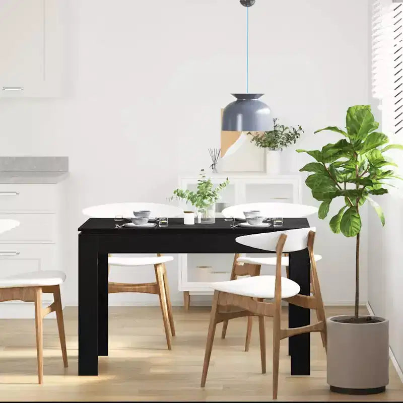 Tavolo da Pranzo Moderno Minimalista in Rovere per 4 | Legno Ingegnerizzato, Base a C