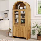 Arched Kitchen Pantry Cabinet with a Hidden Drawer, Arched Kitchen Pantry Cabinet for Living Room, Dining Room
