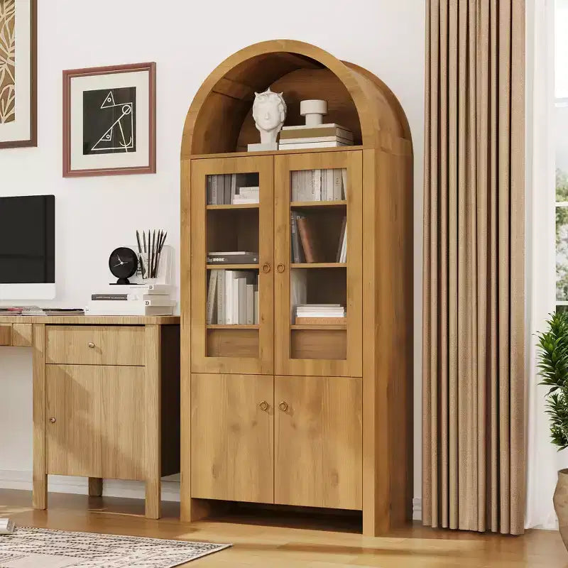 Mobile dispensa ad arco con cassetto nascosto, Mobile dispensa ad arco per soggiorno, sala da pranzo