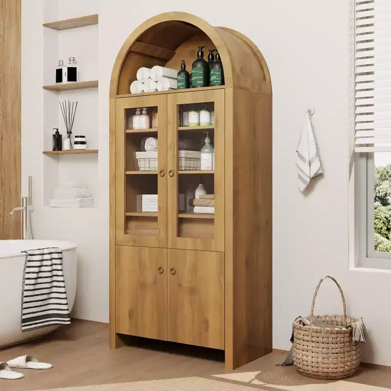 Mobile dispensa ad arco con cassetto nascosto, Mobile dispensa ad arco per soggiorno, sala da pranzo