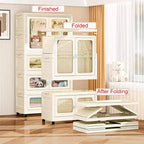 Mobile contenitore in plastica extra-large con coperchio e sportello trasparente, adatto per camere da letto, soggiorni, uffici e garage.
