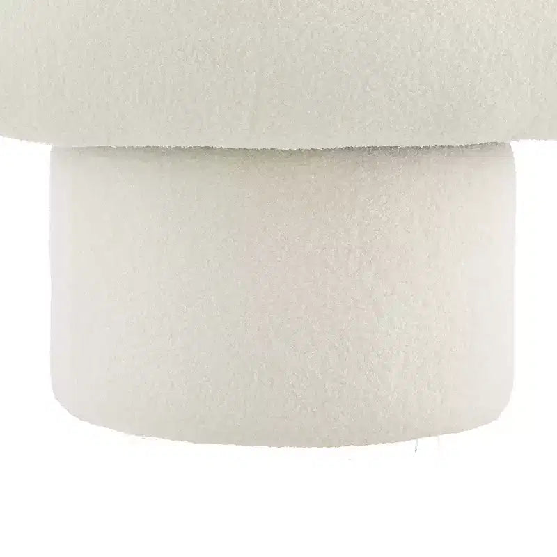 Poltrona Girevole Girevole a Botte a 360 Gradi con Rivestimento in Pile Teddy