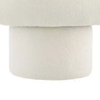 Poltrona Girevole Girevole a Botte a 360 Gradi con Rivestimento in Pile Teddy