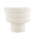 Poltrona Girevole Girevole a Botte a 360 Gradi con Rivestimento in Pile Teddy