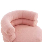 Poltrona Girevole Girevole a Botte a 360 Gradi con Rivestimento in Pile Teddy